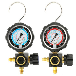 Manómetro compuesto analógico R22 R32 R410 para refrigerante con conexión roscada para carga de aire acondicionado - Product Image 2