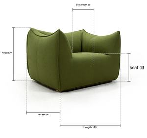 Sillón Individual de Lujo Retro, Chaise Longue, Sofás de Esquina, Sillón Relajante para Sala de Estar, Apartamento, Villa, Muebles de Hotel - Product Image 6