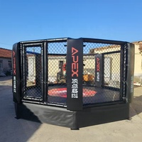 Octogone de boxe MMA standard international surélevé de 13 pieds pour entraînement en salle et ring UFC