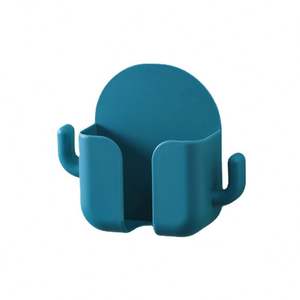 Soporte adhesivo con gancho, carga de teléfono móvil, control remoto, estante, no perforado, dormitorio, sala de estar, colgador de pared - Product Image 4