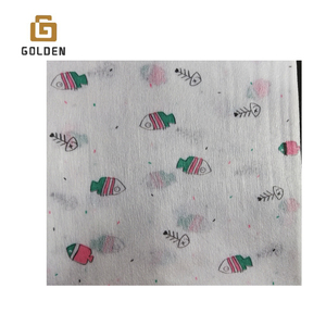 Spunlace personnalisé non tissé bronzant imprimé motif de Noël Film blanc tapis polyester matériel impression tissu non tissé - Product Image 2