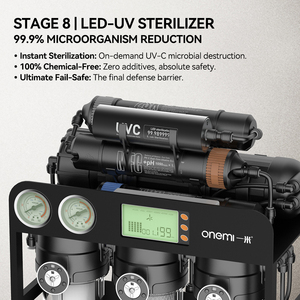 Sistema de Ósmosis Inversa (RO) OEM/ODM de 600 GPD, 8 Etapas, Alcalino, sin Tanque, para Debajo del Fregadero, Purificador de <span class=keywords><strong>Agua</strong></span> Potable con Monitor de TDS - Product Image 2