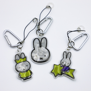 Multiple Material PU <b>Leather</b> Zinc Alloy Embossed Cartoon Character Colorful <b>Keychain</b> with LOGO on Back - Product Image 5