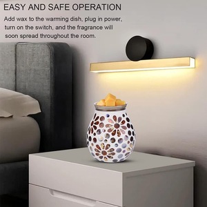 Brûleur d'encens électrique en verre <span class=keywords><strong>Pyrex</strong></span> pour huiles essentielles, style mosaïque - Product Image 5