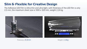 Einfach Schnell zu Installierende P6.25 <span class=keywords><strong>LED</strong></span>-Fensterfolie HDR10+ 5 Jahre Garantie Transparentes <span class=keywords><strong>Display</strong></span> Lichtdurchlässigkeit Energieeffizient - Product Image 3