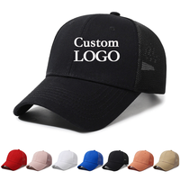 Casquette de baseball respirante en maille à 6 panneaux avec logo personnalisé de haute qualité, 100 % coton, pour le sport