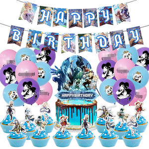 Joyeux anniversaire Cos jeu SHEN XIAO Wanderer enfants jouets Anime ballons fête décoration dessin animé cadeau gâteau drapeaux - Product Image 6