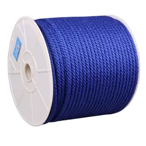 Blue color nylon braided rope climbing rope with steel wire core