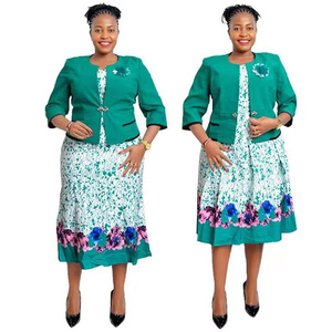 En stock, vêtements pour femmes grande taille de qualité 5XL, vêtements africains, vêtements turcs, ensemble jupe deux pièces pour femmes - Product Image 3