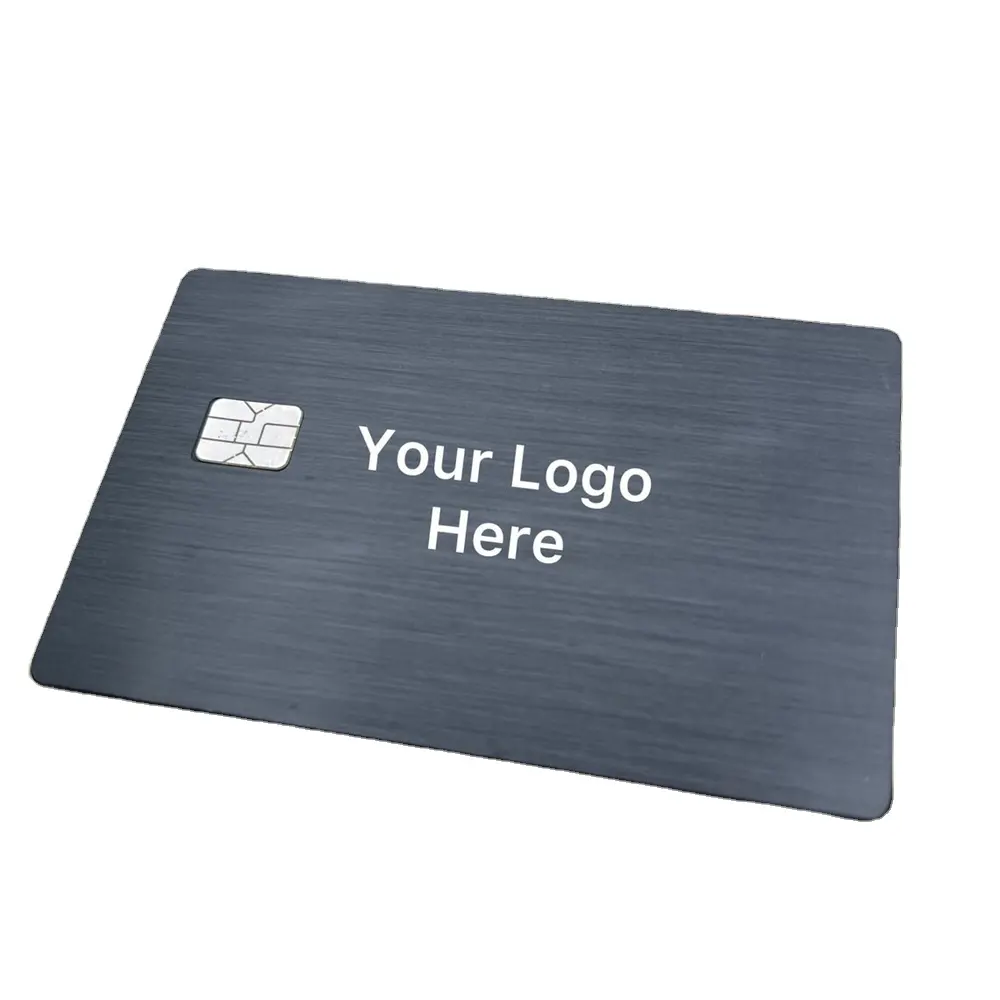 Carta di credito in metallo carte di credito vuote con chip e banda magnetica