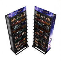 Organisateur de vernis à ongles personnalisé, 10 étagères, présentoir en acrylique pour poudre à ongles, support pour magasin de cosmétiques