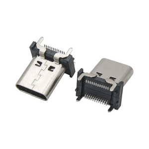USB Tipo C 25-1 6P Hembra Gris Cobre para Aplicaciones de Montaje Vertical en PCB - Product Image 4
