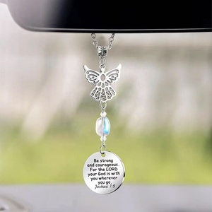 Love Words Glossy <b>Car</b> Hanging <b>Ornament</b> Rearview Mirror Pendant Accessories 25mm*25mm - Product Image 5