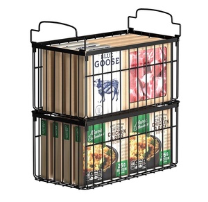 Bac de <span class=keywords><strong>rangement</strong></span> <span class=keywords><strong>pour</strong></span> congélateur, bacs de <span class=keywords><strong>rangement</strong></span> empilables <span class=keywords><strong>pour</strong></span> congélateur <span class=keywords><strong>coffre</strong></span> profond, paniers pliables avec poignées, paniers de <span class=keywords><strong>rangement</strong></span> - Product Image 1