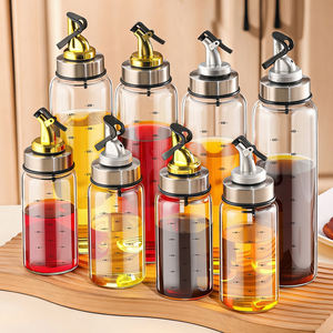 Bouteille en verre avec couvercle pour huile <span class=keywords><strong>de</strong></span> <span class=keywords><strong>coco</strong></span>, d'olive, <span class=keywords><strong>de</strong></span> <span class=keywords><strong>vinaigre</strong></span> et <span class=keywords><strong>de</strong></span> sauce soja, anti-fuite, pour <span class=keywords><strong>cuisine</strong></span>, 200 ml/300 ml/500 ml, vente en gros - Product Image 2