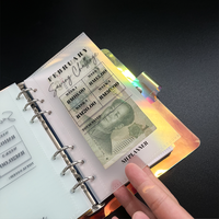 Pochette transparente givrée pour enveloppes de trésorerie, classeur à anneaux A6, système de séparation budgétaire en plastique, organiseur de factures