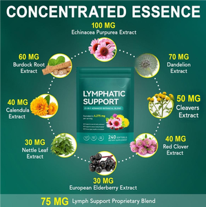 Le système lymphatique soutient le drainage lymphatique des gélules molles, compléments alimentaires, extraits de plantes - Product Image 3