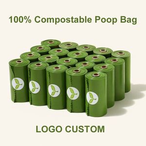 Custom Leak-proof <b>Compostable</b> Dog Poo <b>Bags</b> Biodegradable Dog Poop <b>Bags</b> PLA PBAT Dog Poop Waste <b>Bag</b> - Product Image 1