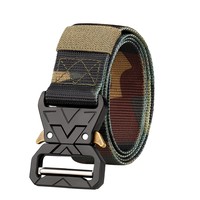 Nouvelle Arrivée Ceinture Tactique Vintage Camouflage pour Homme Légère Logo Personnalisé Réglable 3,8 cm Boucle en Alliage Tissée Polyester/Nylon