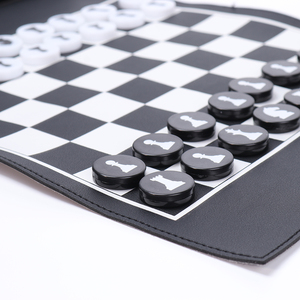 Biểu Tượng Tùy Chỉnh Ngoài Trời PU Da Roll-up Backgammon & Bàn Cờ Bộ Di Động Roll-up Trò Chơi Thiết Lập - Product Image 4