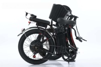 Vélo électrique de ville pliable léger à vitesse variable, étanche, en acier à haute teneur en carbone, avec batterie au lithium 400W 48V, pour personnes âgées