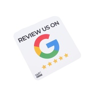 Personnalisez le tableau d'affichage des menus NFC en acrylique vierge avec code QR Socia Media Avis Google Support NFC personnalisé