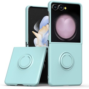 Confortevole custodia in Silicone liquido per <span class=keywords><strong>Samsung</strong></span> Z Flip 7 anello porta cellulare pieghevole custodia per Galaxy Z Flip 7 custodie - Product Image 2