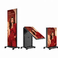 Écran d'affichage LED portable pliable pour publicité numérique, affichage LED commercial intérieur P1.86 P2 P2.5, fabricant de totems LED