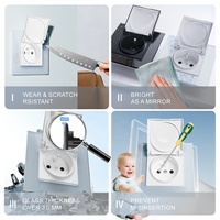 Vente chaude de haute qualité et de haute qualité Prises de courant Prises de courant Prise électrique certifiée EU avec panneau de verre 16A 250V