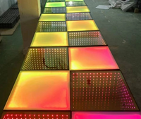 Plancher de danse LED RGB en gros, plancher de danse LED 3D miroir abyssal, plancher d'éclairage de scène DJ 3D pour spectacle de scène, événement, boîte de nuit