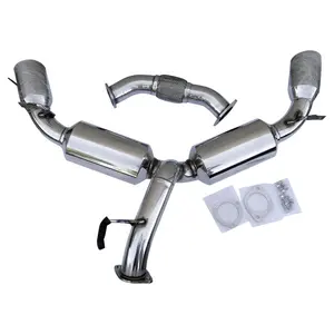 Auto Turbo Stainless Steel 4.5" Tip Dual Muffler Catback Exhaust System Tail Pipe Downpipe Kit for Toyota MR2 91-95 Turbo W20