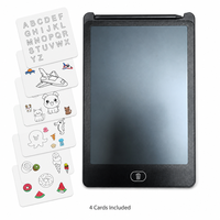 Tablette de dessin LCD 8,5 pouces pour enfants, planche à dessin transparente avec 4 cartes pour une utilisation en classe