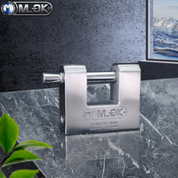 W701SS Ensemble de cadenas rectangulaires en laiton massif, cadenas de sécurité à clé maîtresse étanches pour porte avec acier inoxydable 304