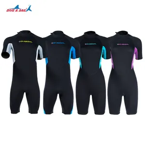 DIVE&SAIL 3mm neoprene stock diving suits freediving back zip wetsuit for scuba diving equipment