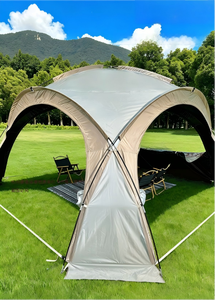 Auvent dôme extérieur noir avec fermeture éclair, anti-insectes, imperméable, protection solaire, tente de camping <span class=keywords><strong>yourte</strong></span> - Product Image 6