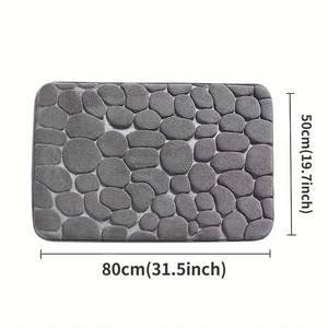 <span class=keywords><strong>FIGOO</strong></span> - Tapis de bain en polyester à prix abordable, tapis de toilette rectangulaires, tapis de porte doux, tapis de sol personnalisables, paillassons pas chers - Product Image 4