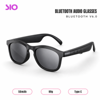 Lunettes audio intelligentes IA, lunettes de soleil, commande vocale, enregistrement de réunions