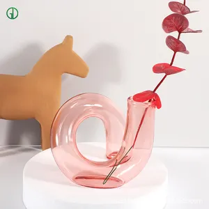 工場卸売花色ホウケイ酸ガラス花瓶insスタイルテーブル花瓶花植物花瓶家の装飾