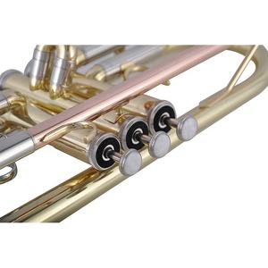 Instrumento de viento de <span class=keywords><strong>trompeta</strong></span> plana Bb de cuerpo de latón de tres colores, varilla de soporte doble - Product Image 2