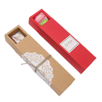 Boîte à chocolat rigide de luxe en gros, fabriquée à la main à partir de matériaux recyclés, avec design coulissant en papier kraft et éponge, finition mate personnalisée