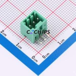 MX2EDGR-2.5-03P-GN01-Cu-A Plug-in Terminal Block Bent Lead Through Hole,P=2.5mm Board-to-Board / Socket Closed 1x3P 2.5mm Green - Product Image 1