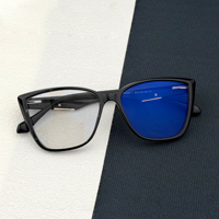 Lunettes de vue photochromiques anti-lumière bleue pour femmes, monture œil de chat en acétate TR, protection UV400, lunettes de mode pour ordinateur