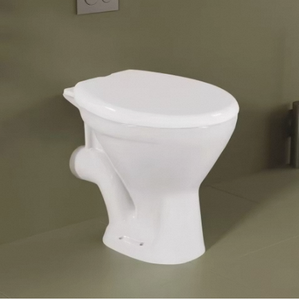 โถสุขภัณฑ์สำหรับห้องน้ำและใช้งานกลางแจ้ง Eon-P แบบสองชิ้น เซรามิกทันสมัย ระบบ P-Trap ติดตั้งบนพื้น ทำความสะอาดง่าย - Product Image 1