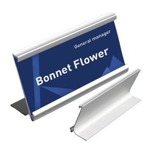 ZS60 Tabletop <span class=keywords><strong>Name</strong></span> Karten halter <span class=keywords><strong>Name</strong></span> Anzeige Aluminium Metall Typenschild Office Acryl Schreibtisch Namensschild - Product Image 6