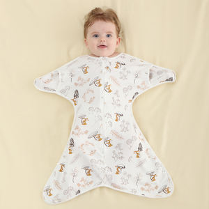 Sacos de Dormir para Bebés Recién Nacidos, de Algodón de Bambú, con Mangas Desmontables y Doble Cremallera, Venta al Por Mayor - Product Image 1