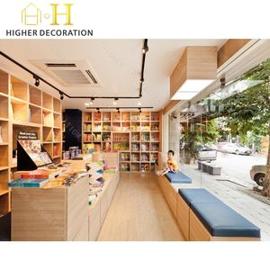 Современный книжный магазин дизайн полки розничный книжный магазин витрина на заказ школьная библиотека витрина - Product Image 6