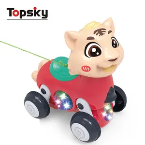 Topsky brinquedo de animais elétrico, brinquedo inteligente com música de plástico b/o para crianças