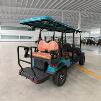 Voiturette de golf électrique 6 places la plus vendue, 72V 100AH, batterie au plomb, autonomie 100KM, navette pour passagers, idéale pour les communautés et campus, certifiée CE