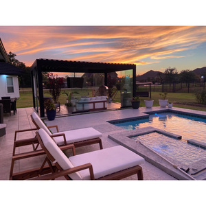 Pergola en aluminium sur mesure avec toit à lames orientables électriques, <span class=keywords><strong>abri</strong></span> <span class=keywords><strong>de</strong></span> <span class=keywords><strong>jardin</strong></span> étanche <span class=keywords><strong>pour</strong></span> patio, <span class=keywords><strong>jardin</strong></span> et projets commerciaux - Product Image 6