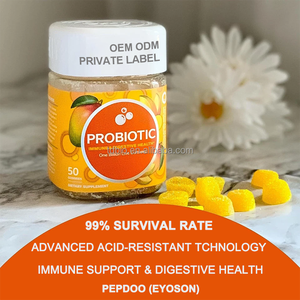 Gomitas Probióticas OEM Personalizadas, Aptas para Regular el Intestino y el Estómago, Gomitas Probióticas con Péptidos de Suero Complejos - Product Image 2